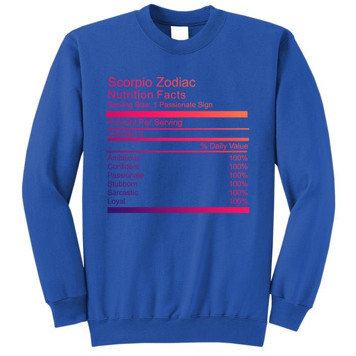 Scorpio Zodiac Nutrition Facts Scorpio Birthday Gift Sweatshirt