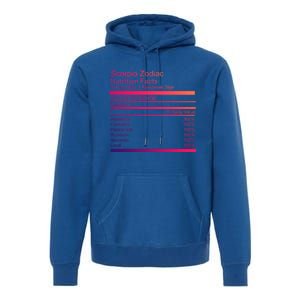 Scorpio Zodiac Nutrition Facts Scorpio Birthday Gift Premium Hoodie