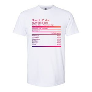 Scorpio Zodiac Nutrition Facts Scorpio Birthday Gift Softstyle CVC T-Shirt