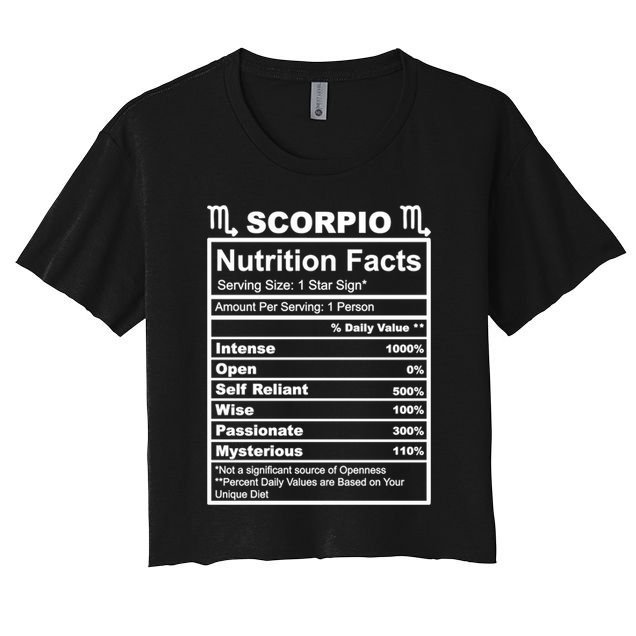 Scorpio Zodiac Nutrition Facts Gift Crop Top