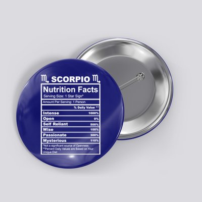 Scorpio Zodiac Nutrition Facts Gift Button