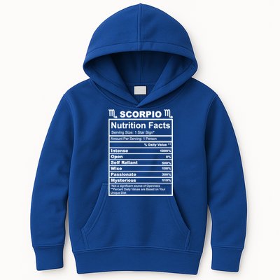 Scorpio Zodiac Nutrition Facts Gift Kids Hoodie