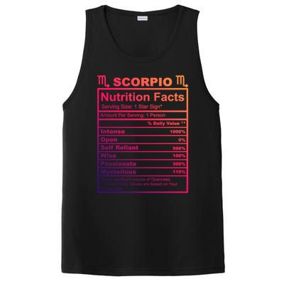 Scorpio Zodiac Nutrition Facts Gift PosiCharge Competitor Tank