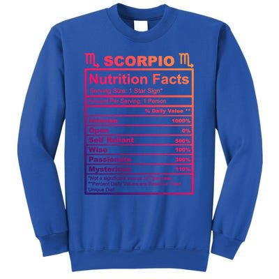 Scorpio Zodiac Nutrition Facts Gift Sweatshirt