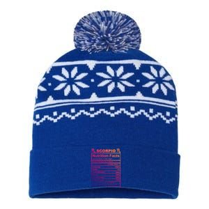 Scorpio Zodiac Nutrition Facts Gift USA-Made Snowflake Beanie