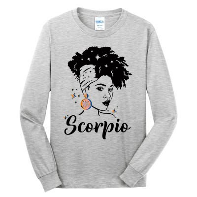 Scorpio Zodiac Pride Queens Are Born Birthday Gift Tall Long Sleeve T-Shirt