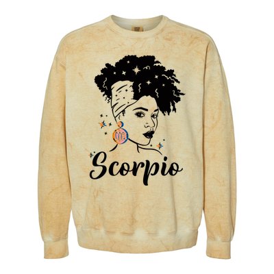 Scorpio Zodiac Pride Queens Are Born Birthday Gift Colorblast Crewneck Sweatshirt