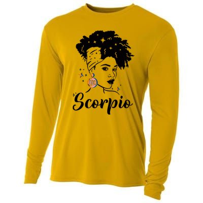 Scorpio Zodiac Pride Queens Are Born Birthday Gift Cooling Performance Long Sleeve Crew