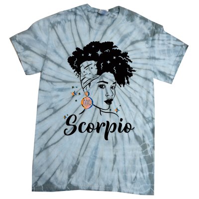 Scorpio Zodiac Pride Queens Are Born Birthday Gift Tie-Dye T-Shirt