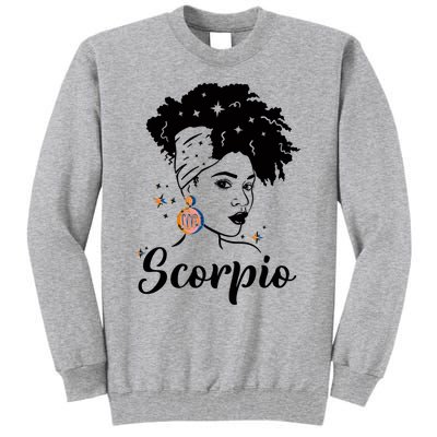 Scorpio Zodiac Pride Queens Are Born Birthday Gift Tall Sweatshirt