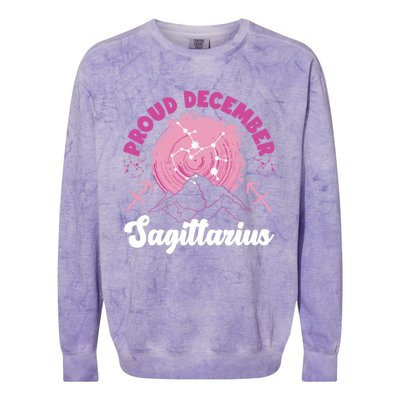 Sagittarius Zodiac: Proud December Sagittarius Gift Colorblast Crewneck Sweatshirt