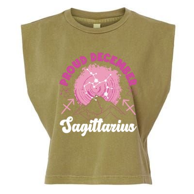 Sagittarius Zodiac: Proud December Sagittarius Gift Garment-Dyed Women's Muscle Tee