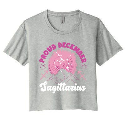 Sagittarius Zodiac: Proud December Sagittarius Gift Women's Crop Top Tee