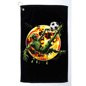 Spooky Zombie Playing Soccer Halloween Costume Platinum Collection Golf Towel