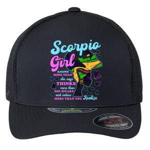 Scorpio Zodiac Proud Melanin Gift Flexfit Unipanel Trucker Cap