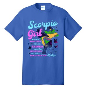 Scorpio Zodiac Proud Melanin Gift Tall T-Shirt