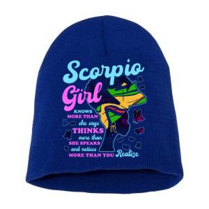 Scorpio Zodiac Proud Melanin Gift Short Acrylic Beanie