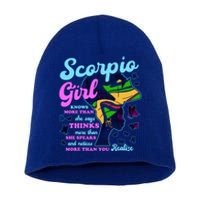 Scorpio Zodiac Proud Melanin Gift Short Acrylic Beanie