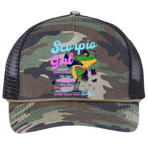 Scorpio Zodiac Proud Melanin Gift Retro Rope Trucker Hat Cap