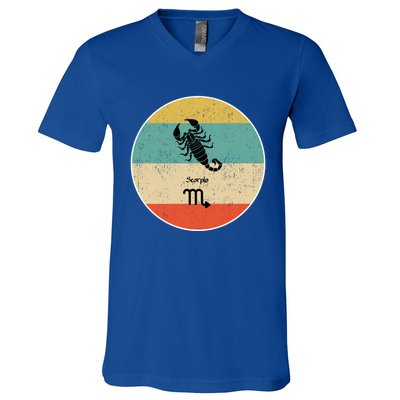 Scorpio Zodiac Retro Gift Great Gift V-Neck T-Shirt