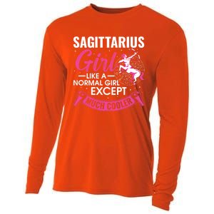 Sagittarius Zodiac Sign Astrology Horoscope Sagittarius Funny Gift Cooling Performance Long Sleeve Crew