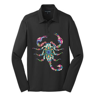 Scorpio Zodiac Sign Gift Silk Touch Performance Long Sleeve Polo