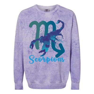 Scorpio Zodiac Sign Gift Colorblast Crewneck Sweatshirt