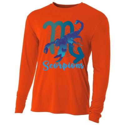 Scorpio Zodiac Sign Gift Cooling Performance Long Sleeve Crew