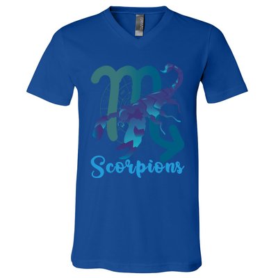 Scorpio Zodiac Sign Gift V-Neck T-Shirt