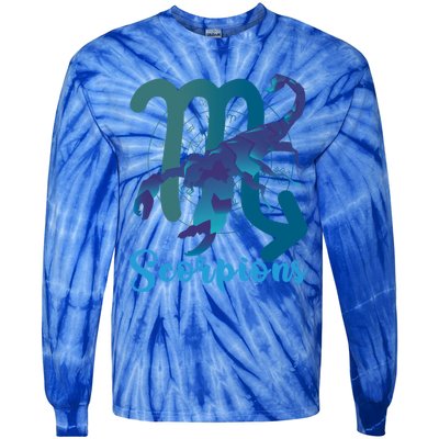 Scorpio Zodiac Sign Gift Tie-Dye Long Sleeve Shirt