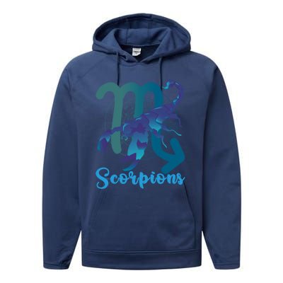 Scorpio Zodiac Sign Gift Performance Fleece Hoodie