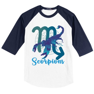 Scorpio Zodiac Sign Gift Baseball Sleeve Shirt