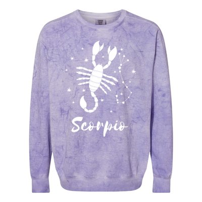 Scorpio Zodiac Sign Gift Colorblast Crewneck Sweatshirt