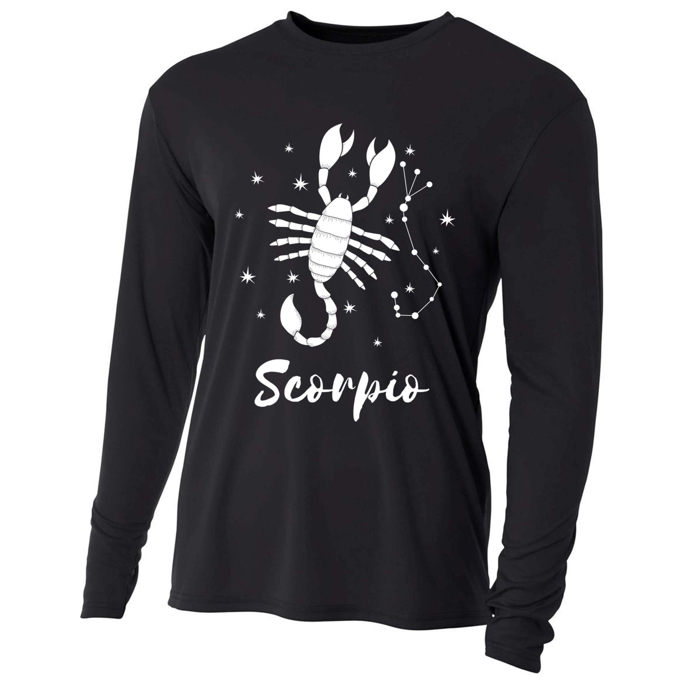 Scorpio Zodiac Sign Gift Cooling Performance Long Sleeve Crew