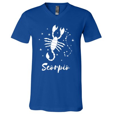 Scorpio Zodiac Sign Gift V-Neck T-Shirt