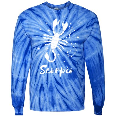 Scorpio Zodiac Sign Gift Tie-Dye Long Sleeve Shirt