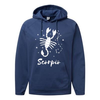 Scorpio Zodiac Sign Gift Performance Fleece Hoodie