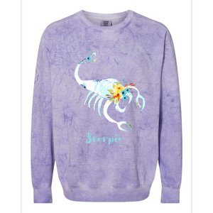 Scorpio Zodiac Sign Gift Colorblast Crewneck Sweatshirt