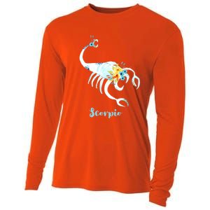 Scorpio Zodiac Sign Gift Cooling Performance Long Sleeve Crew