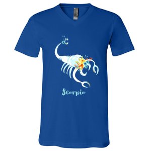 Scorpio Zodiac Sign Gift V-Neck T-Shirt