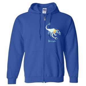 Scorpio Zodiac Sign Gift Full Zip Hoodie