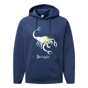 Scorpio Zodiac Sign Gift Performance Fleece Hoodie