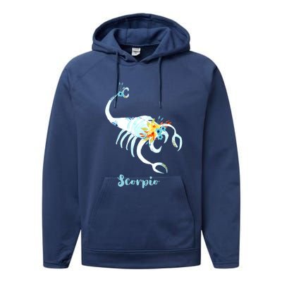 Scorpio Zodiac Sign Gift Performance Fleece Hoodie