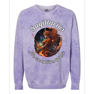 Sagittarius Zodiac Sign Astronomy Gift Colorblast Crewneck Sweatshirt