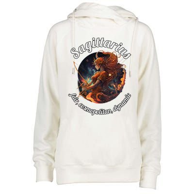 Sagittarius Zodiac Sign Astronomy Gift Womens Funnel Neck Pullover Hood