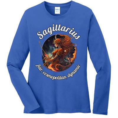 Sagittarius Zodiac Sign Astronomy Gift Ladies Long Sleeve Shirt