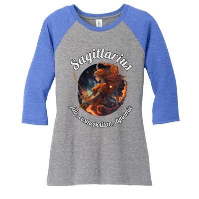 Sagittarius Zodiac Sign Astronomy Gift Women's Tri-Blend 3/4-Sleeve Raglan Shirt