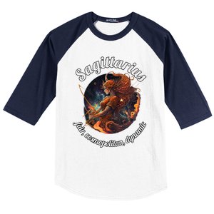 Sagittarius Zodiac Sign Astronomy Gift Baseball Sleeve Shirt