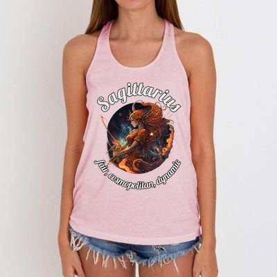 Sagittarius Zodiac Sign Astronomy Gift Women's Knotted Racerback Tank