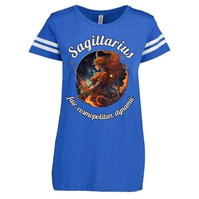 Sagittarius Zodiac Sign Astronomy Gift Enza Ladies Jersey Football T-Shirt